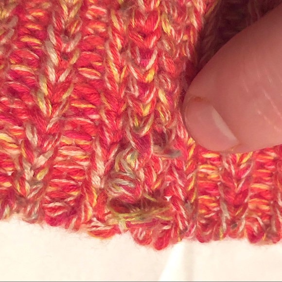 525 America Crew Neck Thick Knit Sweater / Heathered Orange / Women M - Picture 7 of 10